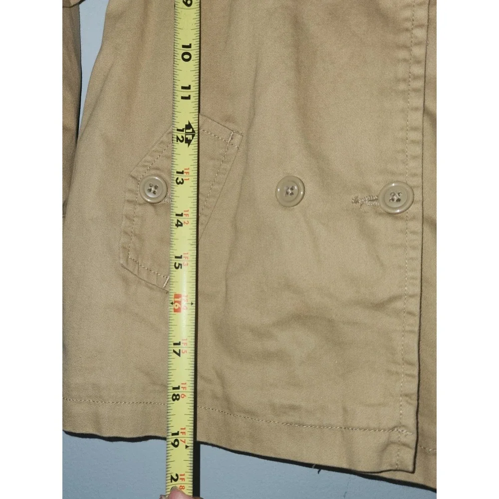 Children's Place Trench Coat Girls 5T Hooded Tan Beige Khaki Cotton Spring Fall